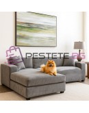 Калъф за ъглов и прав диван еластичен кадифе в зелено, сив и бежов 190-230см